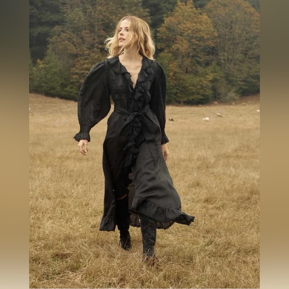 DOEN NADIA DRESS BLACK XS - Picture 1 of 8